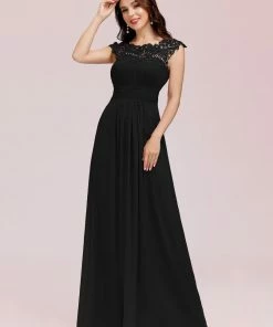 Ever-Pretty US Maxi Lace Cap Sleeve Long Formal Evening Dress