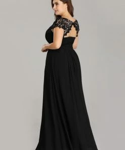 Ever-Pretty US Maxi Lace Cap Sleeve Long Formal Evening Dress