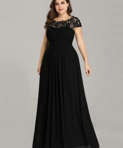 Ever-Pretty US Maxi Lace Cap Sleeve Long Formal Evening Dress