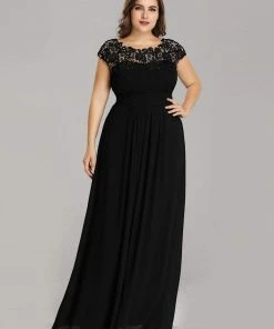 Ever-Pretty US Prom Dresses Plus Size Elegant Maxi Long Lace Cap Sleeve Bridesmaid Dress 87 Ever-Pretty US Prom Dresses Plus Size Elegant Maxi Long Lace Cap Sleeve Bridesmaid Dress