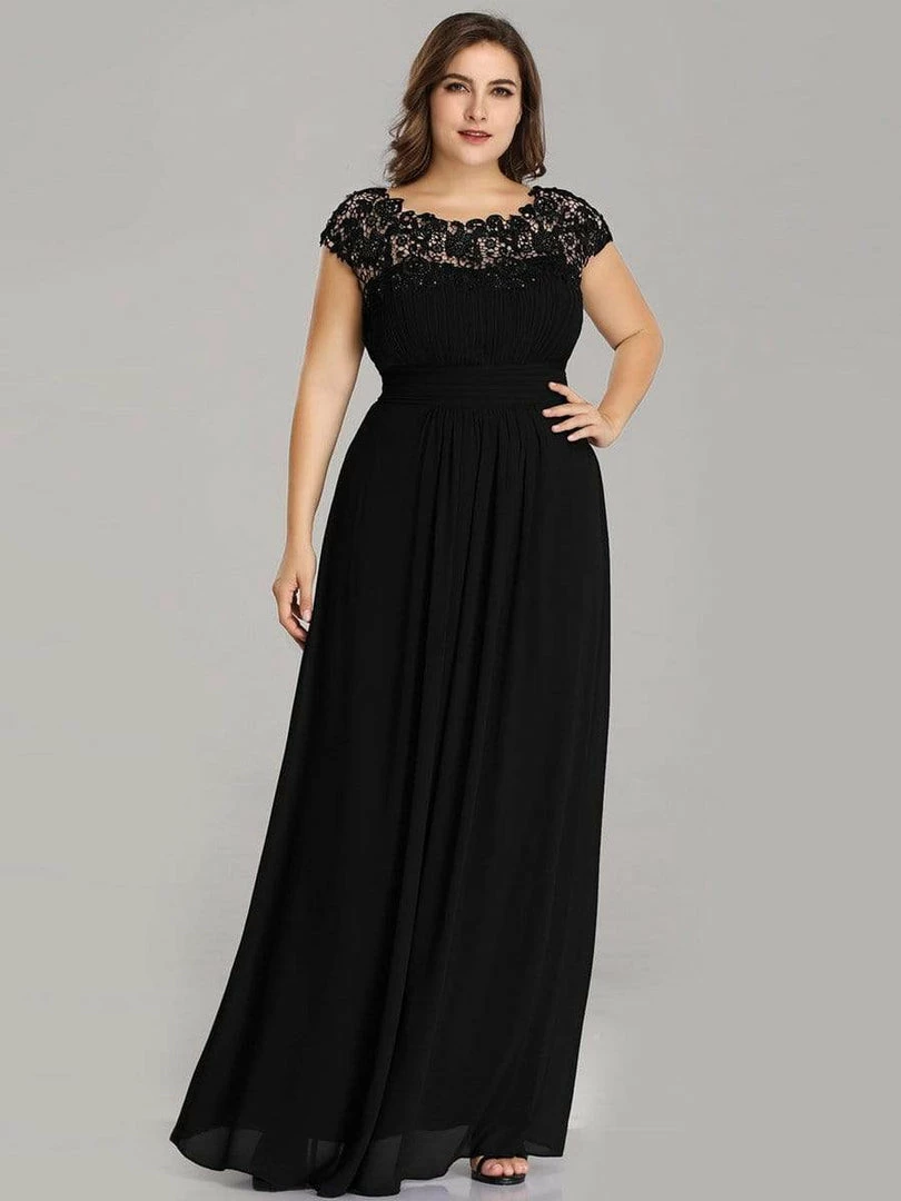 Ever-Pretty US Prom Dresses Plus Size Elegant Maxi Long Lace Cap Sleeve Bridesmaid Dress 6 Ever-Pretty US Prom Dresses Plus Size Elegant Maxi Long Lace Cap Sleeve Bridesmaid Dress
