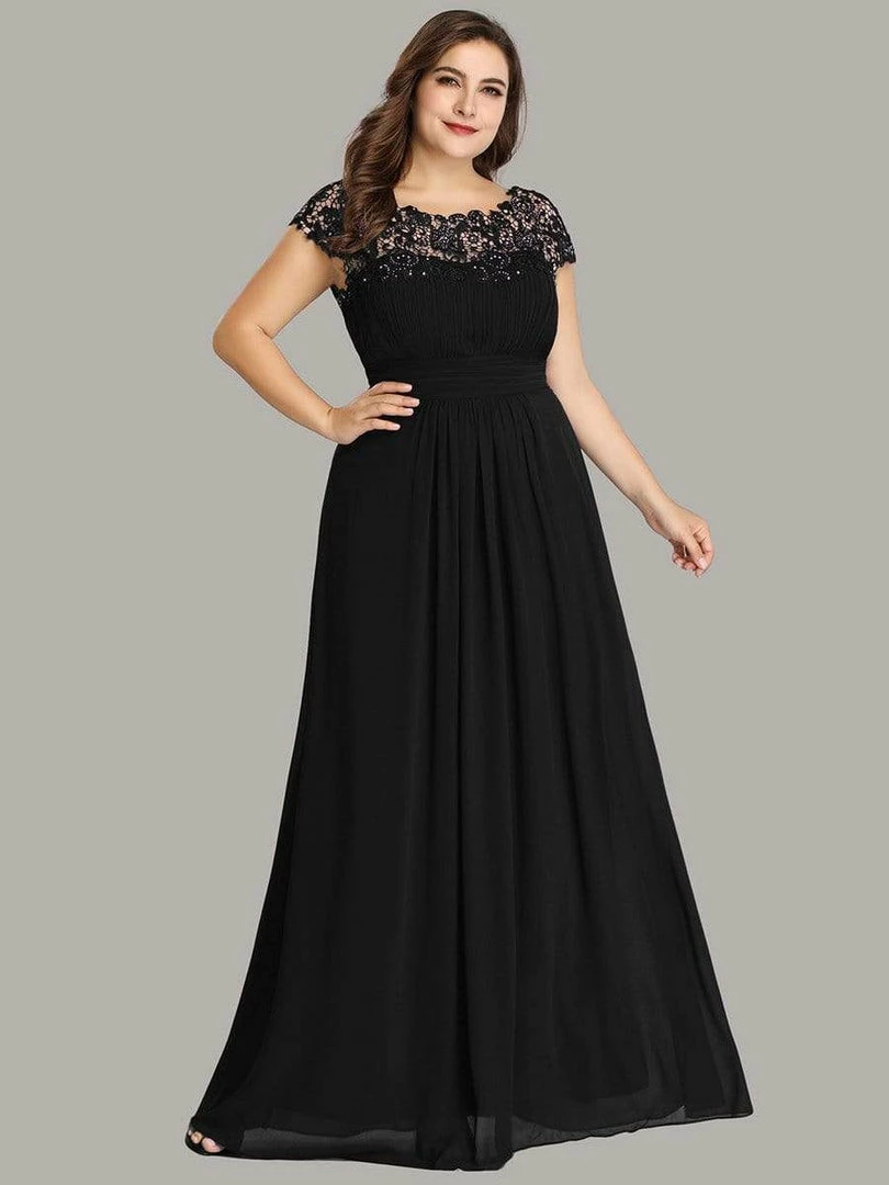 Ever-Pretty US Prom Dresses Plus Size Elegant Maxi Long Lace Cap Sleeve Bridesmaid Dress 2 Ever-Pretty US Prom Dresses Plus Size Elegant Maxi Long Lace Cap Sleeve Bridesmaid Dress