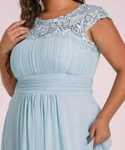 Ever-Pretty US Prom Dresses Plus Size Elegant Maxi Long Lace Cap Sleeve Bridesmaid Dress 119 Ever-Pretty US Prom Dresses Plus Size Elegant Maxi Long Lace Cap Sleeve Bridesmaid Dress