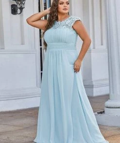 Ever-Pretty US Prom Dresses Plus Size Elegant Maxi Long Lace Cap Sleeve Bridesmaid Dress 115 Ever-Pretty US Prom Dresses Plus Size Elegant Maxi Long Lace Cap Sleeve Bridesmaid Dress