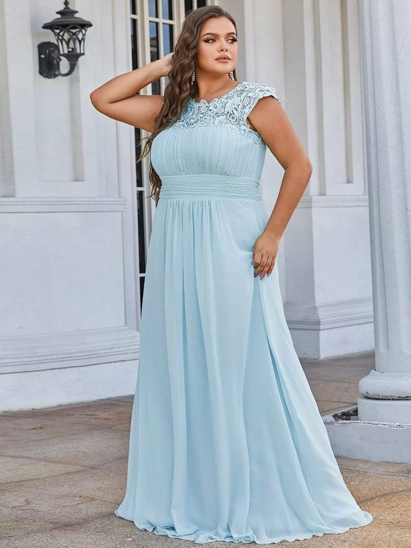 Ever-Pretty US Prom Dresses Plus Size Elegant Maxi Long Lace Cap Sleeve Bridesmaid Dress 34 Ever-Pretty US Prom Dresses Plus Size Elegant Maxi Long Lace Cap Sleeve Bridesmaid Dress