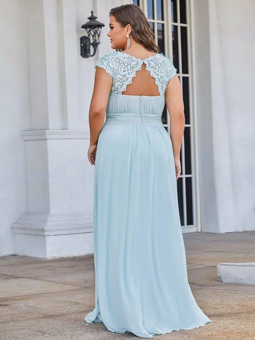 Ever-Pretty US Prom Dresses Plus Size Elegant Maxi Long Lace Cap Sleeve Bridesmaid Dress 35 Ever-Pretty US Prom Dresses Plus Size Elegant Maxi Long Lace Cap Sleeve Bridesmaid Dress