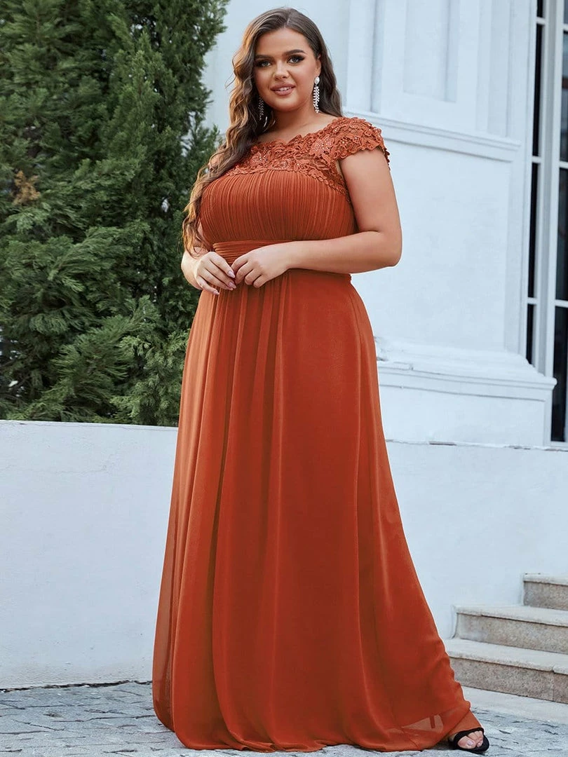 Ever-Pretty US Prom Dresses Plus Size Elegant Maxi Long Lace Cap Sleeve Bridesmaid Dress 79 Ever-Pretty US Prom Dresses Plus Size Elegant Maxi Long Lace Cap Sleeve Bridesmaid Dress