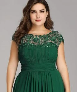 Ever-Pretty US Prom Dresses Plus Size Elegant Maxi Long Lace Cap Sleeve Bridesmaid Dress 105 Ever-Pretty US Prom Dresses Plus Size Elegant Maxi Long Lace Cap Sleeve Bridesmaid Dress