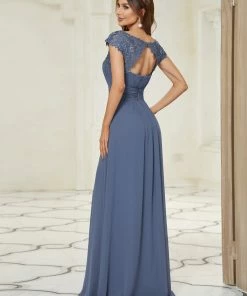 Ever-Pretty US Maxi Lace Cap Sleeve Long Formal Evening Dress