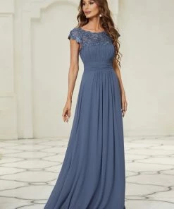 Ever-Pretty US Maxi Lace Cap Sleeve Long Formal Evening Dress