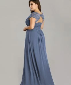 Ever-Pretty US Maxi Lace Cap Sleeve Long Formal Evening Dress