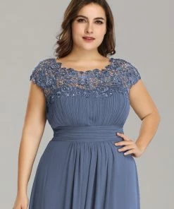 Ever-Pretty US Maxi Lace Cap Sleeve Long Formal Evening Dress