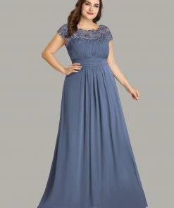 Ever-Pretty US Maxi Lace Cap Sleeve Long Formal Evening Dress