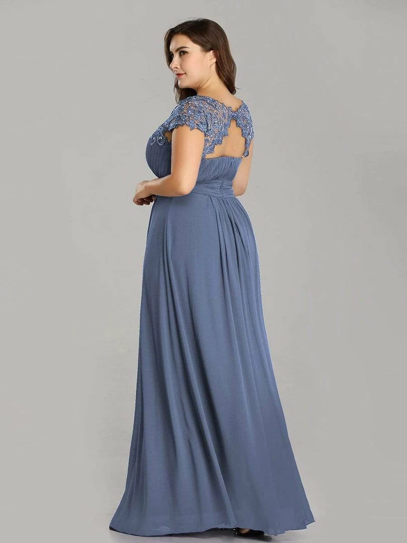 Ever-Pretty US Prom Dresses Plus Size Elegant Maxi Long Lace Cap Sleeve Bridesmaid Dress 8 Ever-Pretty US Prom Dresses Plus Size Elegant Maxi Long Lace Cap Sleeve Bridesmaid Dress