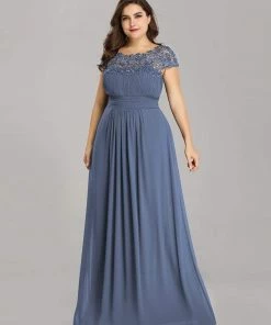 Ever-Pretty US Prom Dresses Plus Size Elegant Maxi Long Lace Cap Sleeve Bridesmaid Dress 91 Ever-Pretty US Prom Dresses Plus Size Elegant Maxi Long Lace Cap Sleeve Bridesmaid Dress