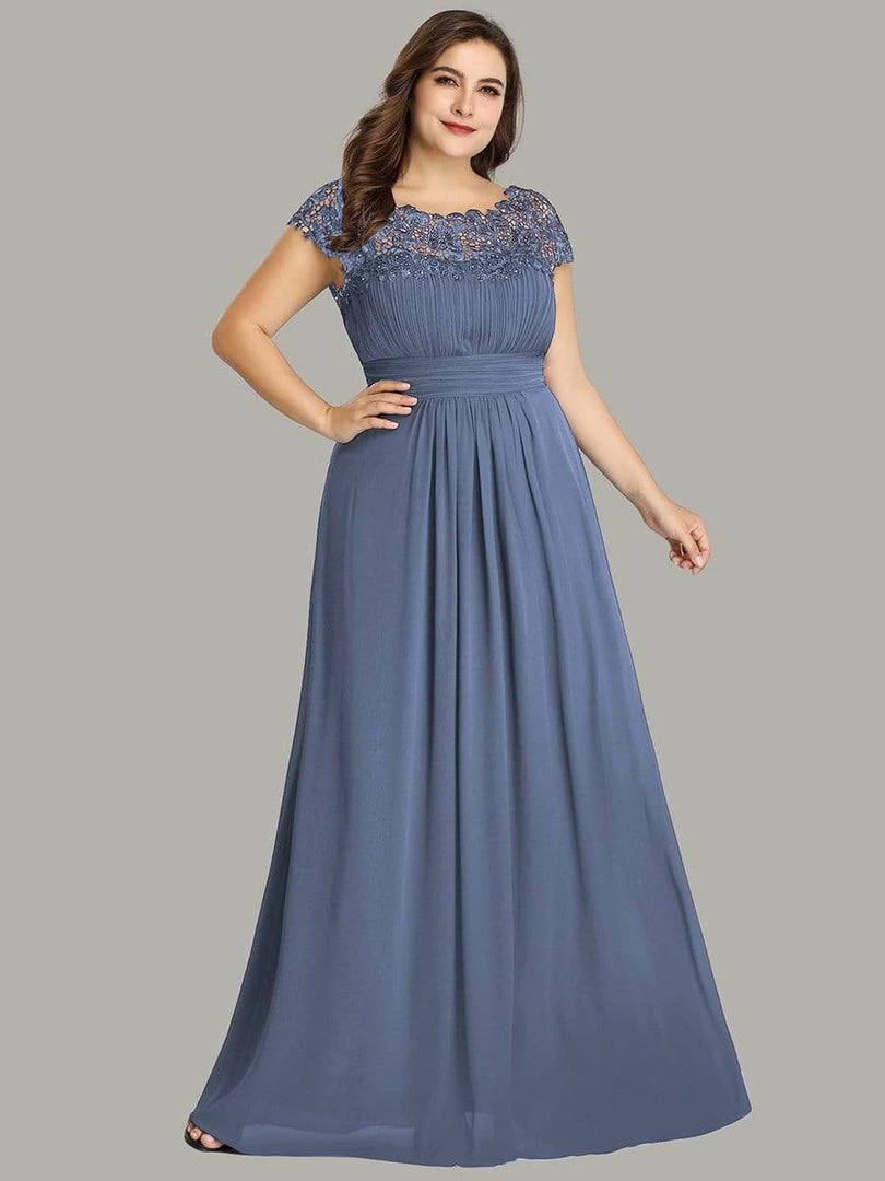Ever-Pretty US Prom Dresses Plus Size Elegant Maxi Long Lace Cap Sleeve Bridesmaid Dress 7 Ever-Pretty US Prom Dresses Plus Size Elegant Maxi Long Lace Cap Sleeve Bridesmaid Dress