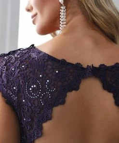 Ever-Pretty US Maxi Lace Cap Sleeve Long Formal Evening Dress