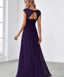 Ever-Pretty US Maxi Lace Cap Sleeve Long Formal Evening Dress