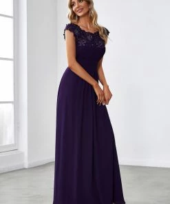 Ever-Pretty US Maxi Lace Cap Sleeve Long Formal Evening Dress