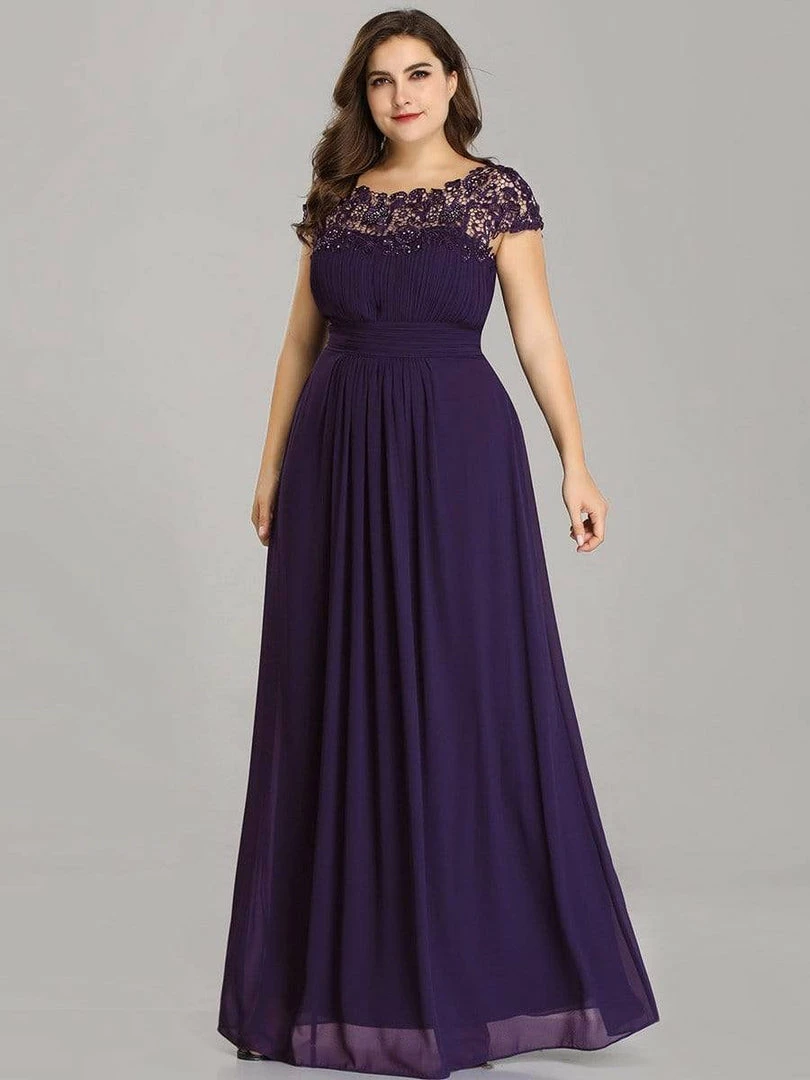 Ever-Pretty US Prom Dresses Plus Size Elegant Maxi Long Lace Cap Sleeve Bridesmaid Dress 57 Ever-Pretty US Prom Dresses Plus Size Elegant Maxi Long Lace Cap Sleeve Bridesmaid Dress