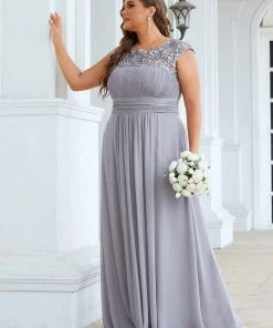 Ever-Pretty US Prom Dresses Plus Size Elegant Maxi Long Lace Cap Sleeve Bridesmaid Dress 120 Ever-Pretty US Prom Dresses Plus Size Elegant Maxi Long Lace Cap Sleeve Bridesmaid Dress