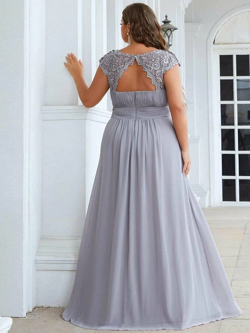 Ever-Pretty US Prom Dresses Plus Size Elegant Maxi Long Lace Cap Sleeve Bridesmaid Dress 40 Ever-Pretty US Prom Dresses Plus Size Elegant Maxi Long Lace Cap Sleeve Bridesmaid Dress