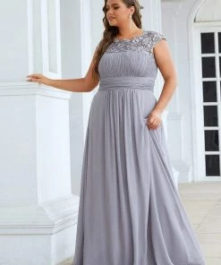 Ever-Pretty US Prom Dresses Plus Size Elegant Maxi Long Lace Cap Sleeve Bridesmaid Dress 122 Ever-Pretty US Prom Dresses Plus Size Elegant Maxi Long Lace Cap Sleeve Bridesmaid Dress