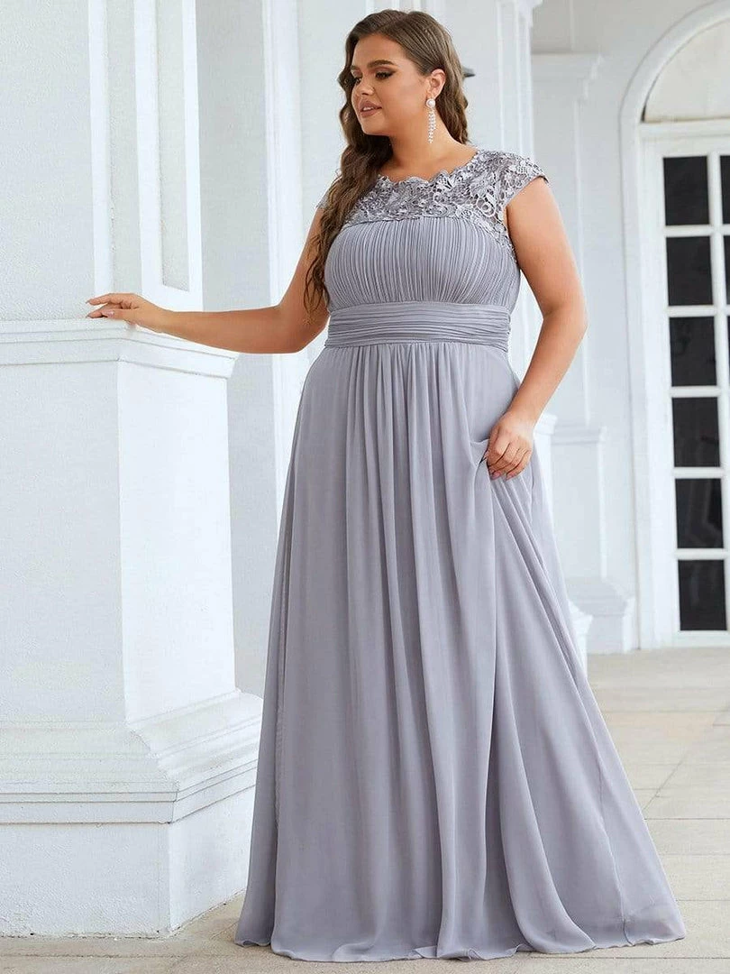 Ever-Pretty US Prom Dresses Plus Size Elegant Maxi Long Lace Cap Sleeve Bridesmaid Dress 41 Ever-Pretty US Prom Dresses Plus Size Elegant Maxi Long Lace Cap Sleeve Bridesmaid Dress