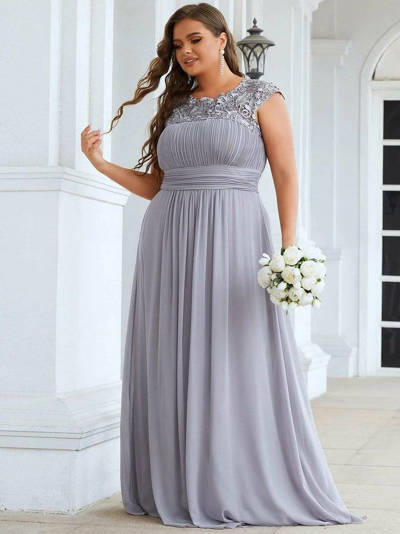 Ever-Pretty US Prom Dresses Plus Size Elegant Maxi Long Lace Cap Sleeve Bridesmaid Dress 42 Ever-Pretty US Prom Dresses Plus Size Elegant Maxi Long Lace Cap Sleeve Bridesmaid Dress