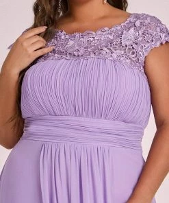 Ever-Pretty US Prom Dresses Plus Size Elegant Maxi Long Lace Cap Sleeve Bridesmaid Dress 129 Ever-Pretty US Prom Dresses Plus Size Elegant Maxi Long Lace Cap Sleeve Bridesmaid Dress
