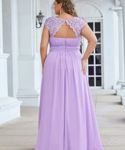 Ever-Pretty US Prom Dresses Plus Size Elegant Maxi Long Lace Cap Sleeve Bridesmaid Dress 126 Ever-Pretty US Prom Dresses Plus Size Elegant Maxi Long Lace Cap Sleeve Bridesmaid Dress