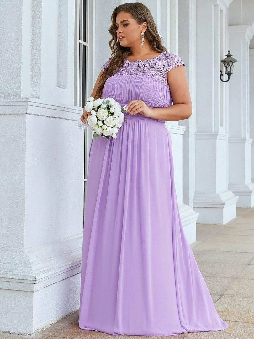 Ever-Pretty US Prom Dresses Plus Size Elegant Maxi Long Lace Cap Sleeve Bridesmaid Dress 46 Ever-Pretty US Prom Dresses Plus Size Elegant Maxi Long Lace Cap Sleeve Bridesmaid Dress