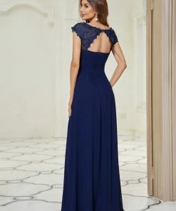 Ever-Pretty US Maxi Lace Cap Sleeve Long Formal Evening Dress