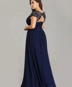 Ever-Pretty US Maxi Lace Cap Sleeve Long Formal Evening Dress