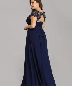 Ever-Pretty US Prom Dresses Plus Size Elegant Maxi Long Lace Cap Sleeve Bridesmaid Dress 94 Ever-Pretty US Prom Dresses Plus Size Elegant Maxi Long Lace Cap Sleeve Bridesmaid Dress