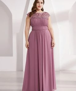 Ever-Pretty US Maxi Lace Cap Sleeve Long Formal Evening Dress