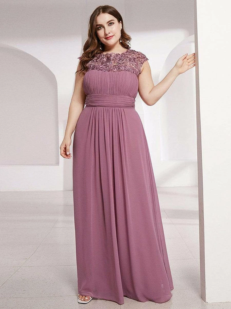 Ever-Pretty US Prom Dresses Plus Size Elegant Maxi Long Lace Cap Sleeve Bridesmaid Dress 21 Ever-Pretty US Prom Dresses Plus Size Elegant Maxi Long Lace Cap Sleeve Bridesmaid Dress