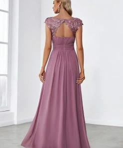 Ever-Pretty US Maxi Lace Cap Sleeve Long Formal Evening Dress
