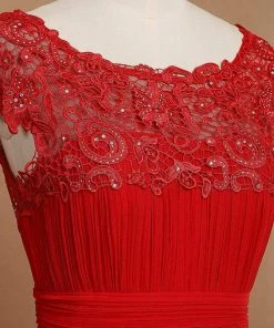 Ever-Pretty US Classic Maxi Long Lace Cap Sleeve Bridesmaid Dress