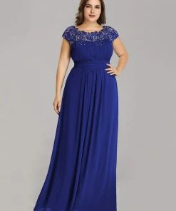 Ever-Pretty US Prom Dresses Plus Size Elegant Maxi Long Lace Cap Sleeve Bridesmaid Dress 149 Ever-Pretty US Prom Dresses Plus Size Elegant Maxi Long Lace Cap Sleeve Bridesmaid Dress