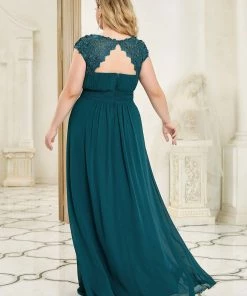 Ever-Pretty US Maxi Lace Cap Sleeve Long Formal Evening Dress