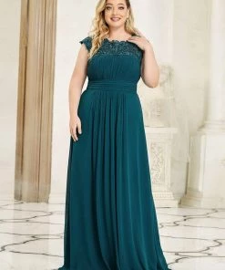 Ever-Pretty US Prom Dresses Plus Size Elegant Maxi Long Lace Cap Sleeve Bridesmaid Dress 153 Ever-Pretty US Prom Dresses Plus Size Elegant Maxi Long Lace Cap Sleeve Bridesmaid Dress