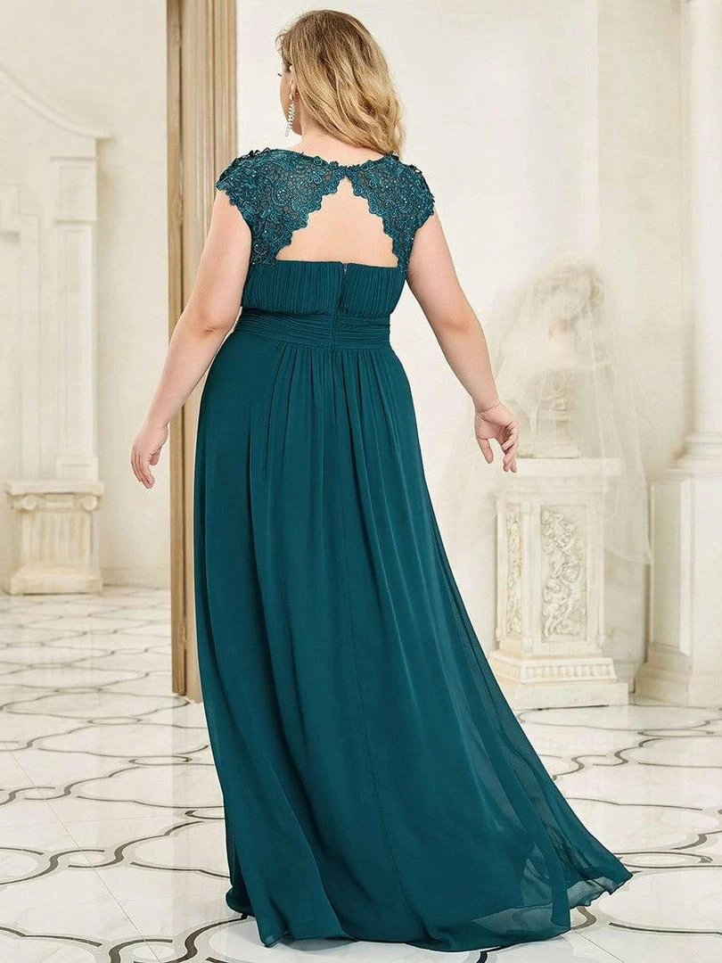 Ever-Pretty US Prom Dresses Plus Size Elegant Maxi Long Lace Cap Sleeve Bridesmaid Dress 70 Ever-Pretty US Prom Dresses Plus Size Elegant Maxi Long Lace Cap Sleeve Bridesmaid Dress