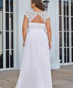 Ever-Pretty US Prom Dresses Plus Size Elegant Maxi Long Lace Cap Sleeve Bridesmaid Dress 156 Ever-Pretty US Prom Dresses Plus Size Elegant Maxi Long Lace Cap Sleeve Bridesmaid Dress