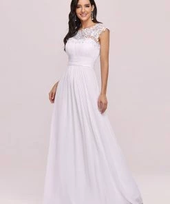 Ever-Pretty US Maxi Lace Cap Sleeve Long Formal Evening Dress