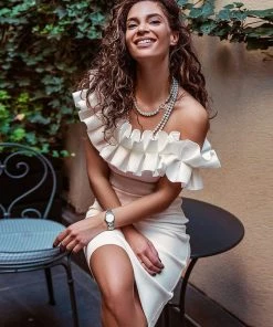 Ever-Pretty US Women's Sexy Off Shoulder Bodycon Party Dress With Ruffles SHOP BY OCCASION