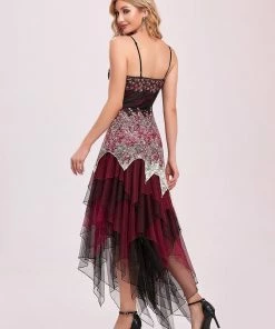 Ever-Pretty US Women's V Neck Multi Color Asymmetrical Hems Prom Dress SHOP BY OCCASION