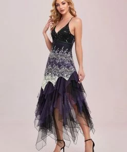 Ever-Pretty US Women's V Neck Multi Color Asymmetrical Hems Prom Dress SHOP BY OCCASION