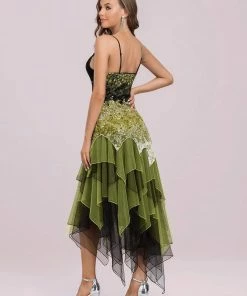 Ever-Pretty US Women's V Neck Multi Color Asymmetrical Hems Prom Dress SHOP BY OCCASION