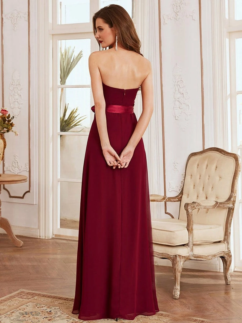 Ever-Pretty US Romantic Strapless Knotted Waistband Long Bridesmaid Dress 2 Ever-Pretty US Romantic Strapless Knotted Waistband Long Bridesmaid Dress